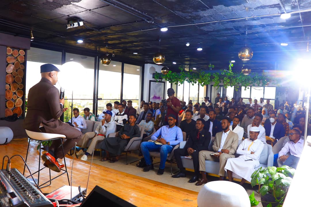 View from behind sitting on stage